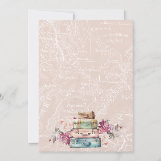 Arch Boho Reisen Frau Brautparty verpassen Einladung (Rückseite)