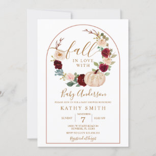 Arch Boho Rustikaler Blumenfall in Liebe Babydusch Einladung
