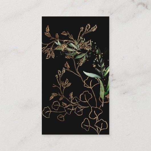 Arch Botanical Eukalyptus Golden Greenery Moss Pl Platzkarte (Rückseite)