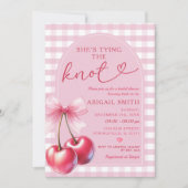 Arch Bow Sie bindet das bekannte Cherry-Brautparty Einladung (Vorderseite)