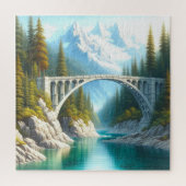 Arch Bridge Over Mountain Stream Jigsaw Puzzle (Vertikal)