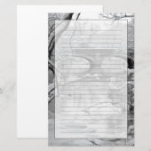 Arch Bridge über Frozen River im Winter Briefpapier (Vorne/Hinten)