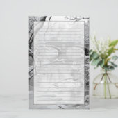 Arch Bridge über Frozen River im Winter Briefpapier (Stehend Vorderseite)