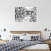 Arch Bridge über Frozen River im Winter Leinwanddruck (Insitu (Schlafzimmer))