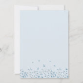 Arch Bunny Blue Floral Baby Dusche Einladung (Rückseite)