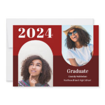 Arch Burgundy Ankündigung zum Abschluss mit zwei F