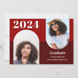 Arch Burgundy Ankündigung zum Abschluss mit zwei F