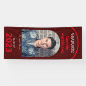 Arch Burgundy Red Foto Abschluss Banner (Horizontal)