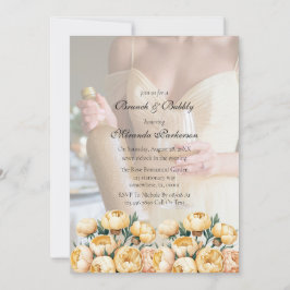 Arch Butter-Gelbes Foto Brunch und Bubbly Einladung