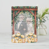 Arch Butter-Gelbes Foto Hochzeitsdusche Einladung (Stehend Vorderseite)