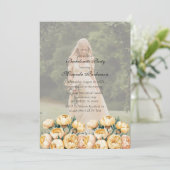 Arch Butter-Gelbes Foto Junggeselinnen-Abschied Einladung (Stehend Vorderseite)