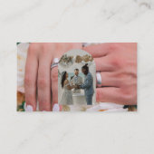 Arch Calligraphy Script Fotografie Visitenkarte (Rückseite)