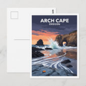 Arch Cape Oregon Postkarte (Vorne/Hinten)