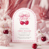 Arch Cherry auf der oberen Bridal-Dusche Einladung