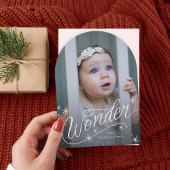 Arch Christmas Wonder Handschrift Foto Card Einladung