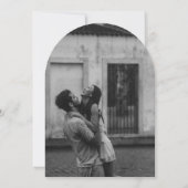 Arch Classy Elegante Einfache Schwarze Hochzeit Einladung (Rückseite)