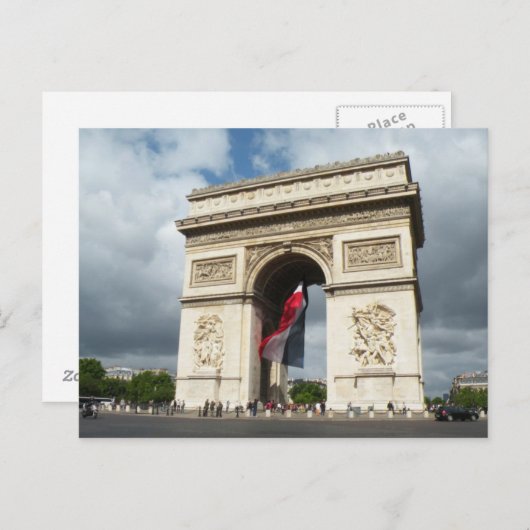Arch de Triumph Postkarte (Vorne/Hinten)