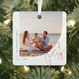 Arch Double Sided Family Beach Photo Christmas Ornament Aus Metall