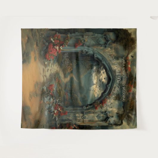 Arch Dracula Burg Gotisches Foto Stand Hintergrund Wandteppich (Vorderseite (Horizontal))