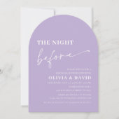 Arch Dusty Lila Night Before Probe Dinner Einladung (Vorderseite)