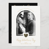 Arch Effect Black Heart Happy Valentine's Day Save The Date (Vorne/Hinten)
