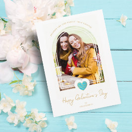 Arch Effect Blue Heart Friends Happy Galentine Karte