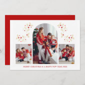 Arch Effect Christmas Branches 3 Photos Collage (Vorne/Hinten)