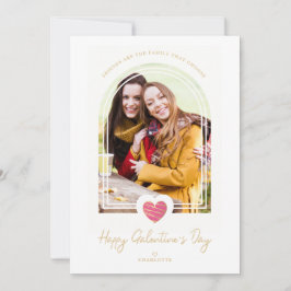 Arch Effect Pink Heart Friends Happy Galentine Karte