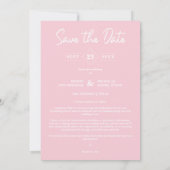 Arch Effect Pink Heart Happy Valentine's Day Photo Save The Date (Rückseite)