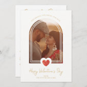 Arch Effect Red Heart Happy Valentine's Day Photo Save The Date (Vorne/Hinten)