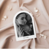 Arch Elopement Ankündigung mit Foto- und QR-Code