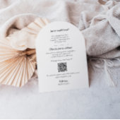 Arch Elopement Ankündigung mit Foto- und QR-Code