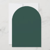 Arch Emerald Green Night Before Probe Dinner Einladung (Rückseite)