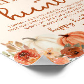 Arch Fall Boho Pumpkin Ring Hunt Brautparty Poster (Ecke)