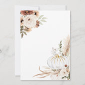 Arch Flora Boho Pumpkin Housewarming Party Einladung (Rückseite)