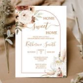 Arch Flora Boho Pumpkin Housewarming Party Einladung