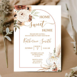 Arch Flora Boho Pumpkin Housewarming Party Einladung