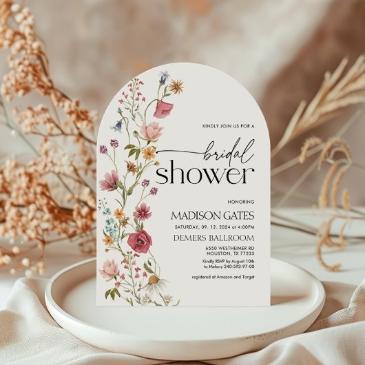 Arch Floral Bridal Dusche Einladung