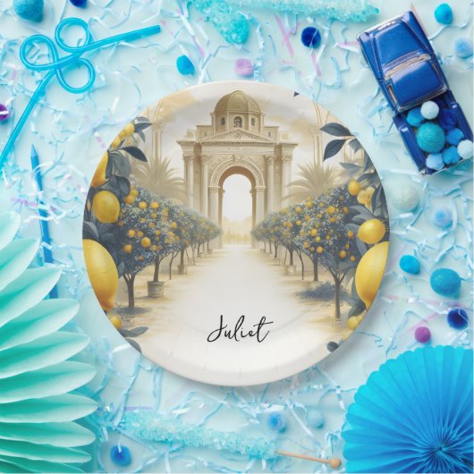 Arch Food Fun Frucht Limon Lemon Brautparty Pappteller (Party)