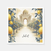 Arch Food Fun Frucht Limon Lemon Brautparty Serviette (Vorderseite)