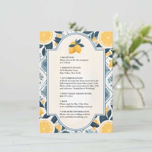 Arch Food Fun Frucht Limone Lemon Militärische Hoc Begleitkarte (Stehend Vorderseite)