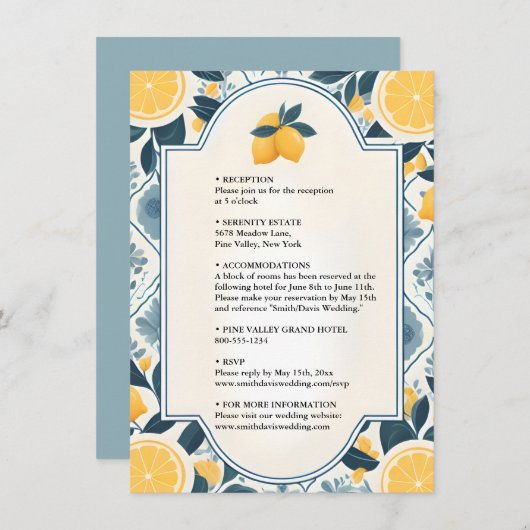 Arch Food Fun Frucht Limone Lemon Militärische Hoc Begleitkarte (Vorne/Hinten)