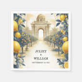 Arch Food Fun Frucht Limone Lemon Militärische Hoc Serviette (Vorderseite)