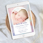 Arch Foto Collage Hello Baby Birth Ankündigung