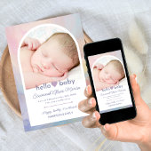Arch Foto Collage Hello Baby Birth Ankündigung