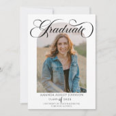 Arch Foto Collage Schwarz-weißer Abschluss Einladung (Vorderseite)