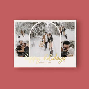 Arch Foto Collage Weihnachtsfeiertag Folien Feiertagspostkarte