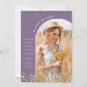 Arch-Foto der lila Wildblume Einladung (Vorderseite)