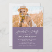 Arch-Foto der lila Wildblume Einladung (Rückseite)