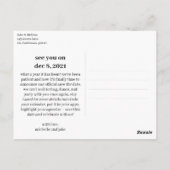 Arch Foto Einfaches Elegantes Save the Date Postkarte (Rückseite)